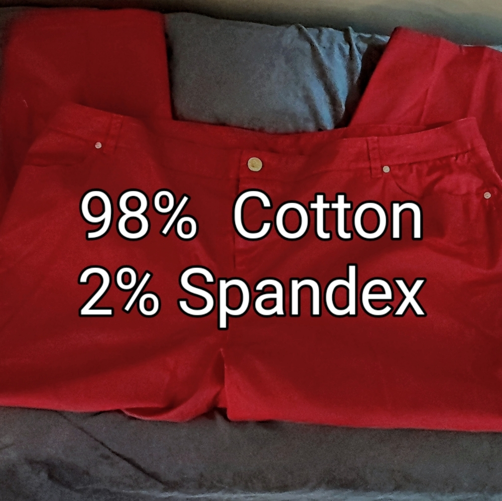 SALE!  Plus Size Red Pants NWOT - Picture 5 of 12